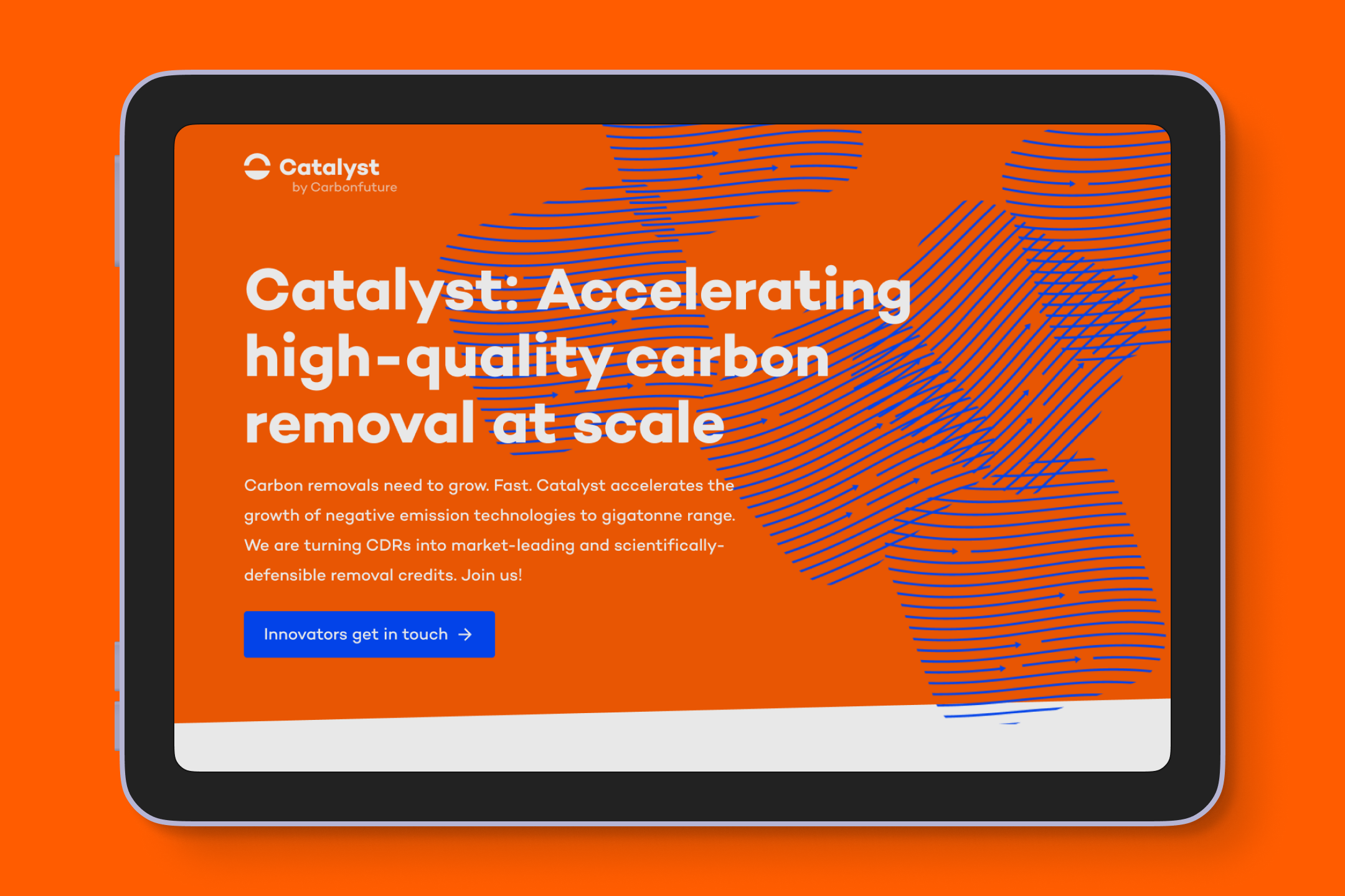 Catalyst Website on Tablet