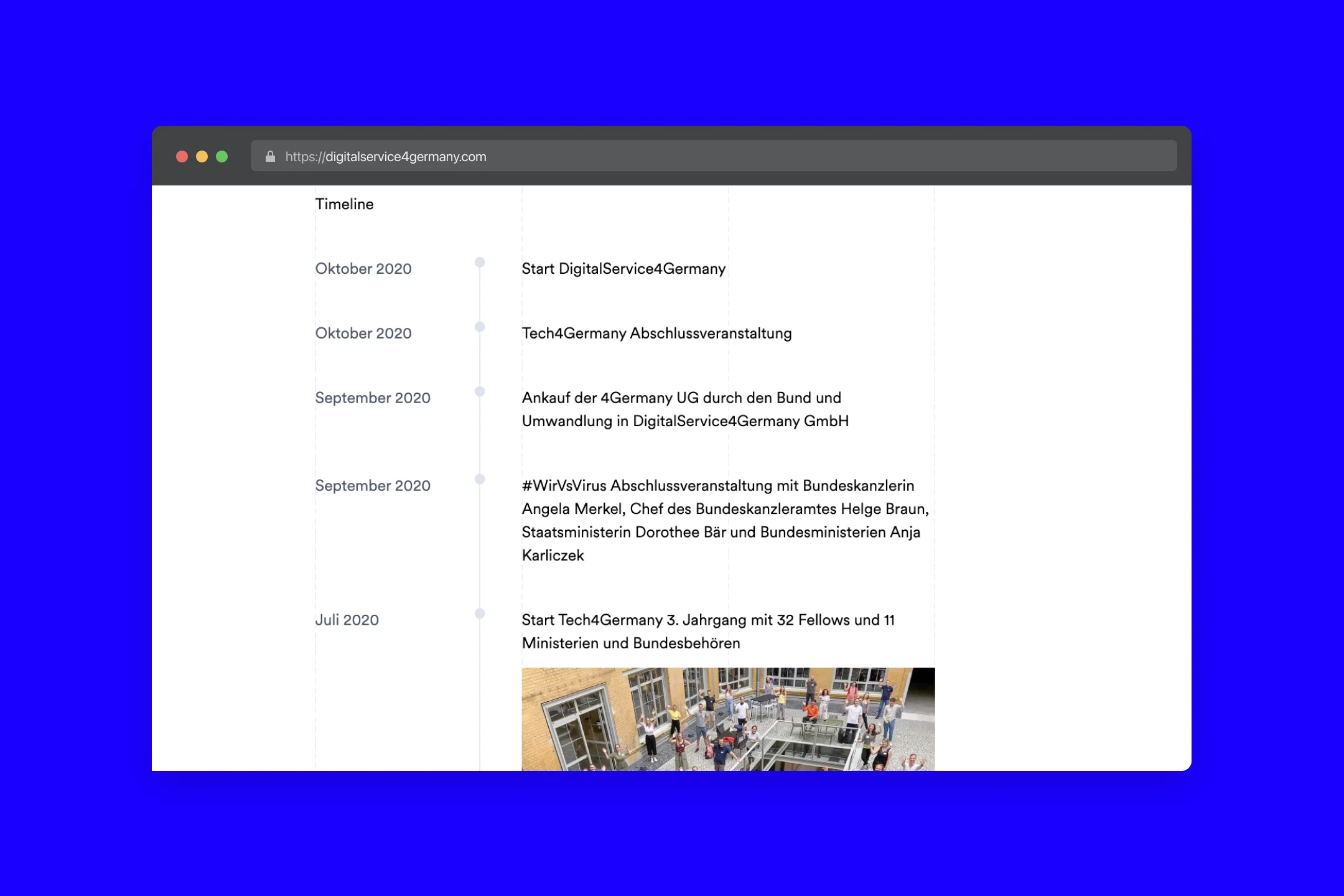 Digitalservice4germany timeline