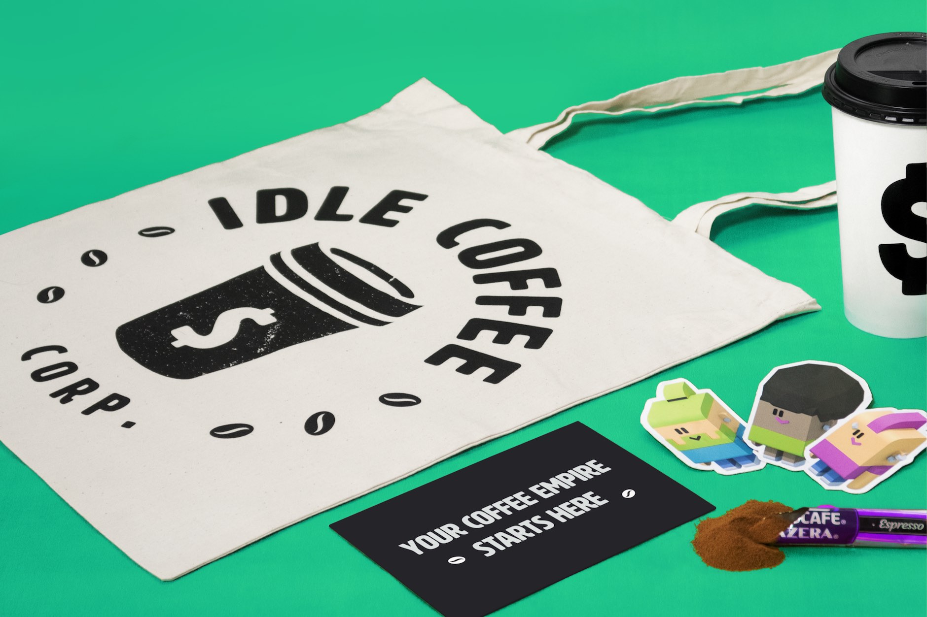 Idle coffee corp press kit unboxed