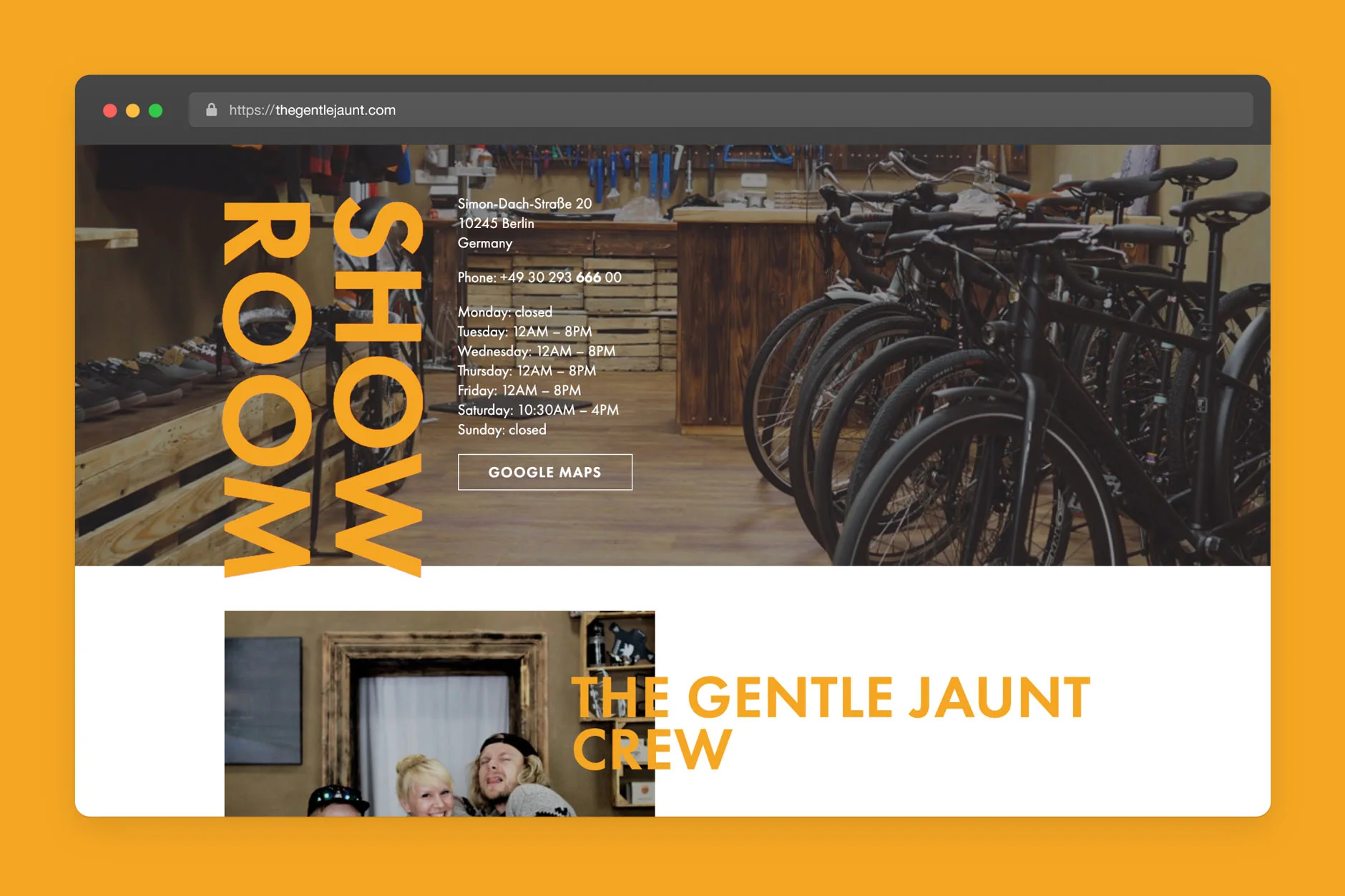 The gentle jaunt show room